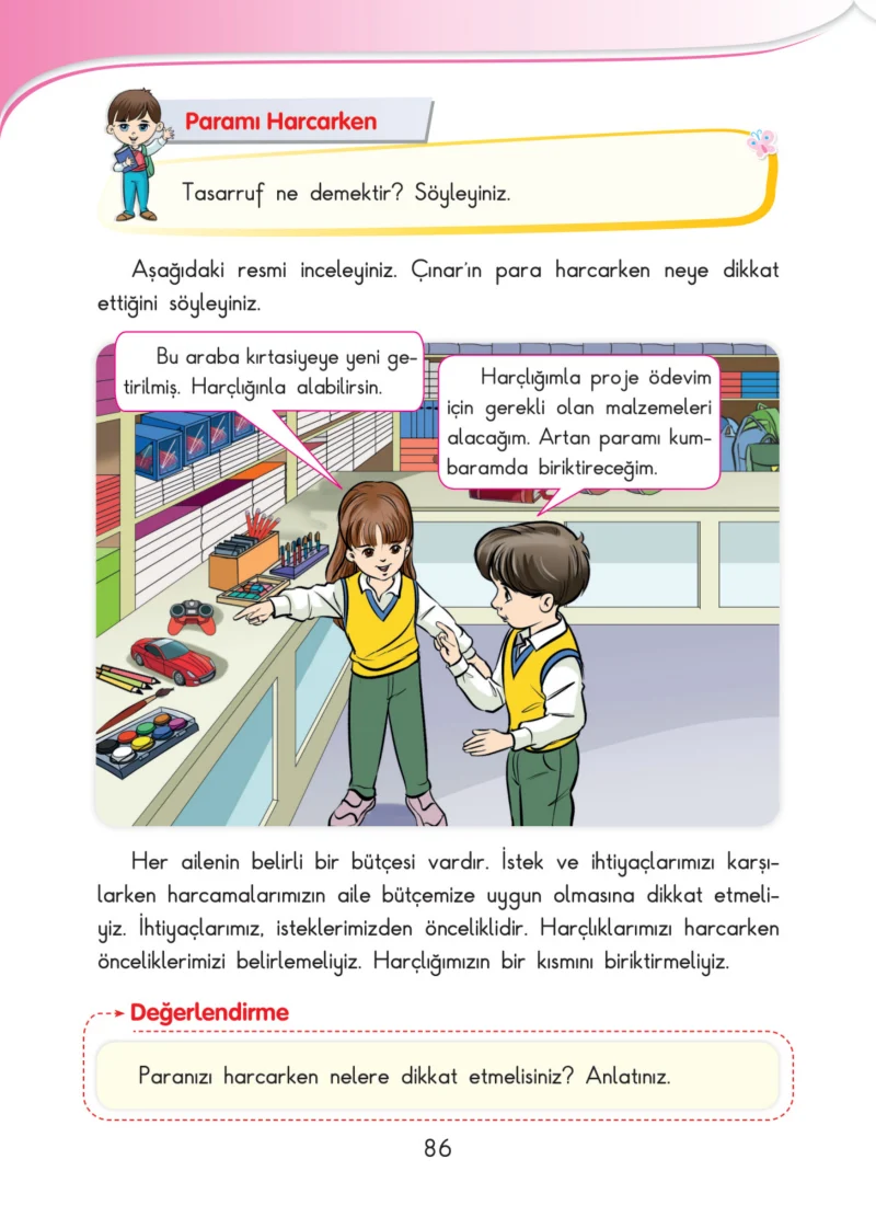 3. Sınıf Hayat Bilgisi Ders Kitabı Cevapları SDR İpekyolu Yayınları Sayfa 86