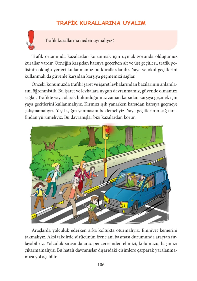 3. Sınıf Hayat Bilgisi Ders Kitabı Cevapları Tuna Yayınları Sayfa 106