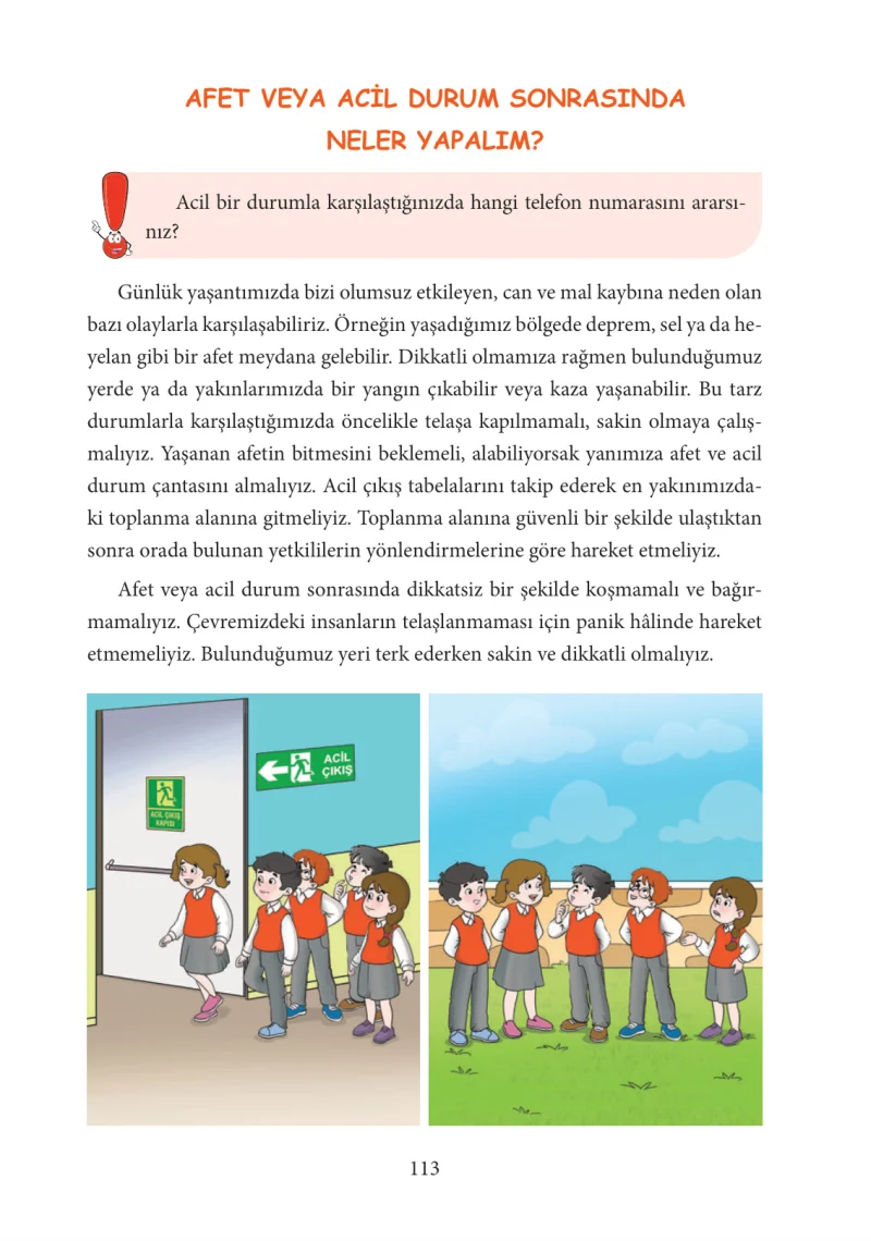 3. Sınıf Hayat Bilgisi Ders Kitabı Cevapları Tuna Yayınları Sayfa 113