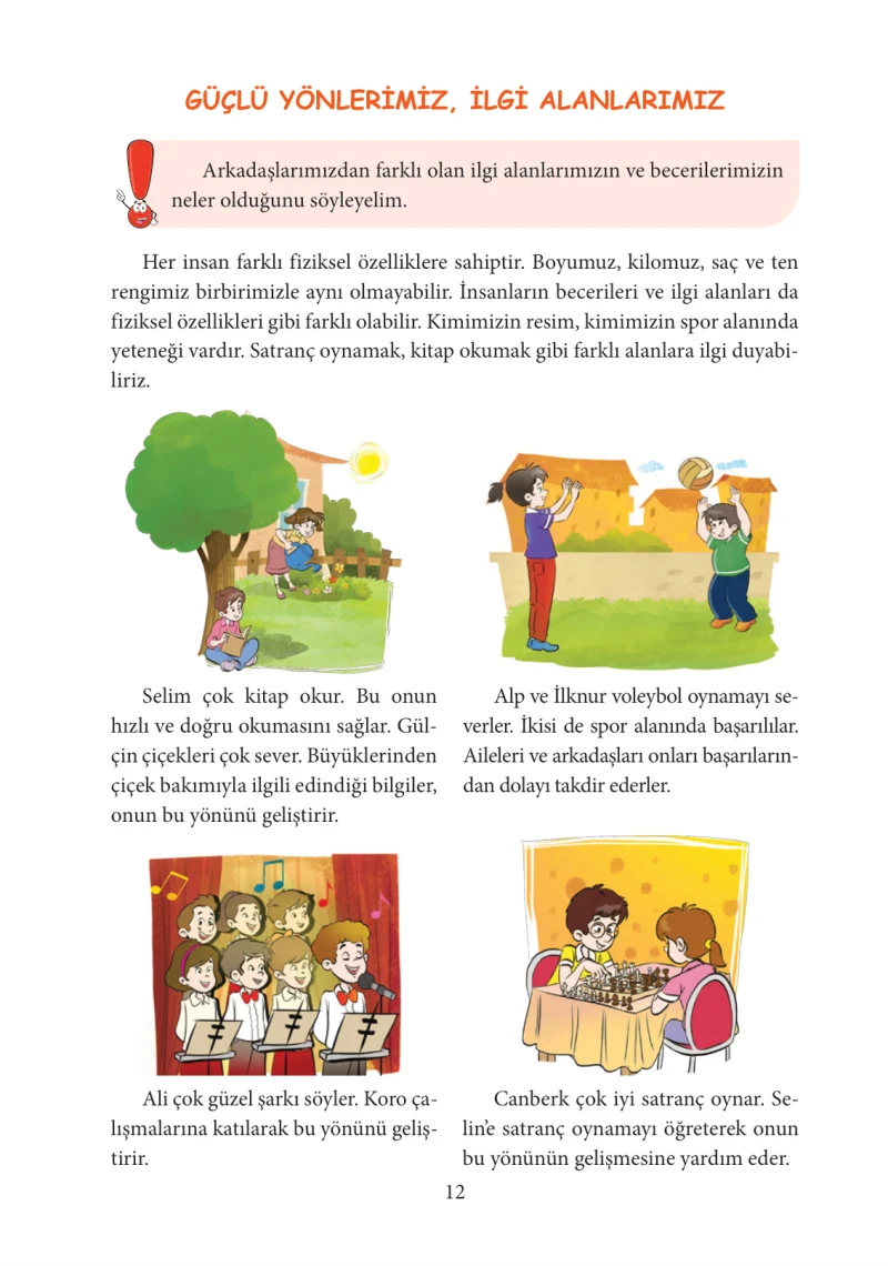 3. Sınıf Hayat Bilgisi Ders Kitabı Cevapları Tuna Yayınları Sayfa 12