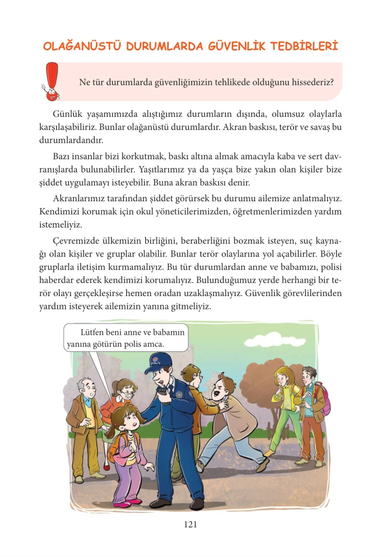 3. Sınıf Hayat Bilgisi Ders Kitabı Cevapları Tuna Yayınları Sayfa 121