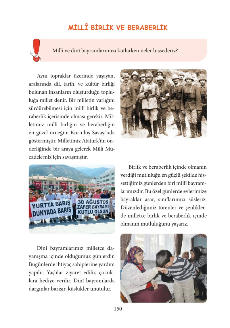 3. Sınıf Hayat Bilgisi Ders Kitabı Cevapları Tuna Yayınları Sayfa 150