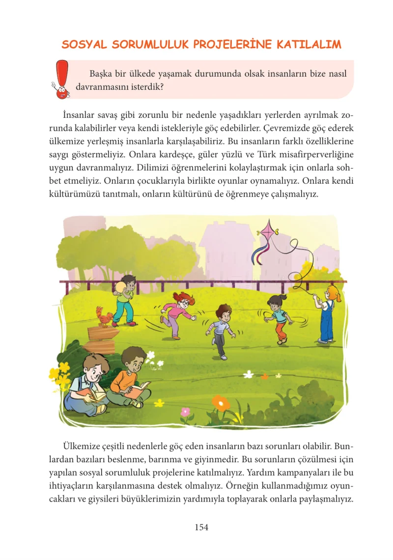 3. Sınıf Hayat Bilgisi Ders Kitabı Cevapları Tuna Yayınları Sayfa 154