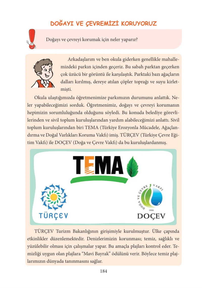 3. Sınıf Hayat Bilgisi Ders Kitabı Cevapları Tuna Yayınları Sayfa 184