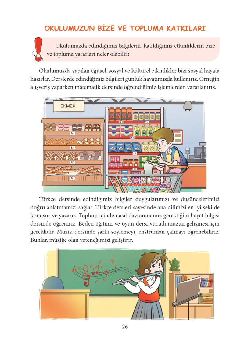 3. Sınıf Hayat Bilgisi Ders Kitabı Cevapları Tuna Yayınları Sayfa 26
