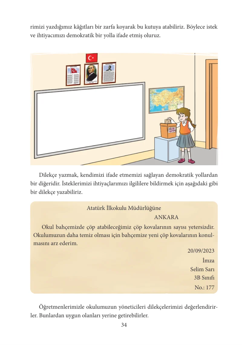 3. Sınıf Hayat Bilgisi Ders Kitabı Cevapları Tuna Yayınları Sayfa 34