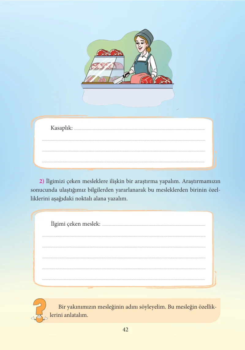 3. Sınıf Hayat Bilgisi Ders Kitabı Cevapları Tuna Yayınları Sayfa 42
