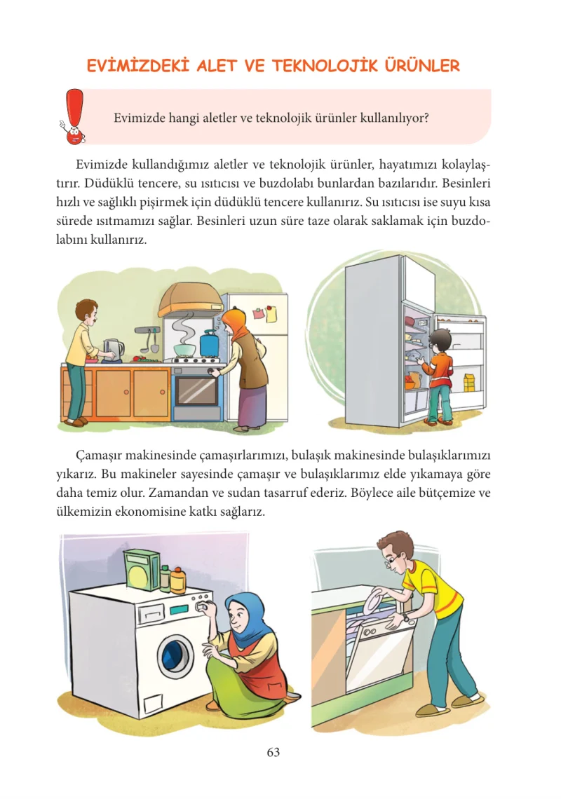 3. Sınıf Hayat Bilgisi Ders Kitabı Cevapları Tuna Yayınları Sayfa 63