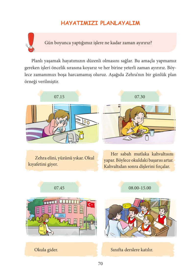 3. Sınıf Hayat Bilgisi Ders Kitabı Cevapları Tuna Yayınları Sayfa 70
