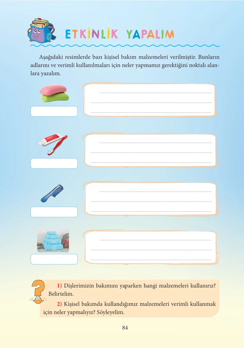 3. Sınıf Hayat Bilgisi Ders Kitabı Cevapları Tuna Yayınları Sayfa 84