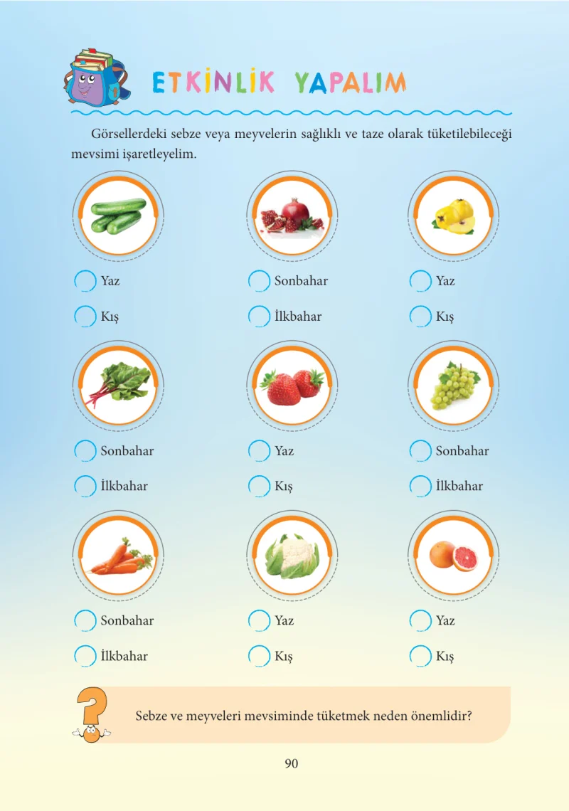 3. Sınıf Hayat Bilgisi Ders Kitabı Cevapları Tuna Yayınları Sayfa 90