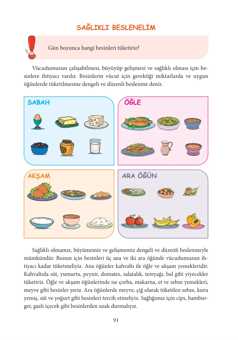 3. Sınıf Hayat Bilgisi Ders Kitabı Cevapları Tuna Yayınları Sayfa 91