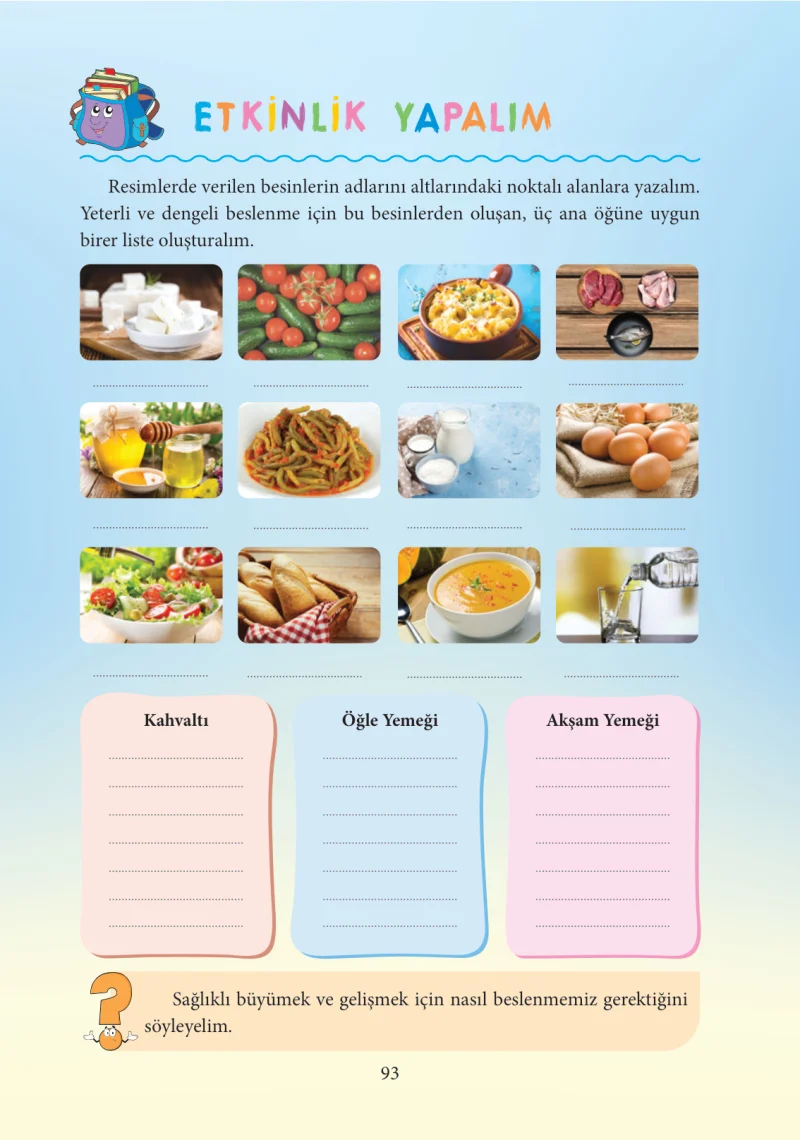 3. Sınıf Hayat Bilgisi Ders Kitabı Cevapları Tuna Yayınları Sayfa 93