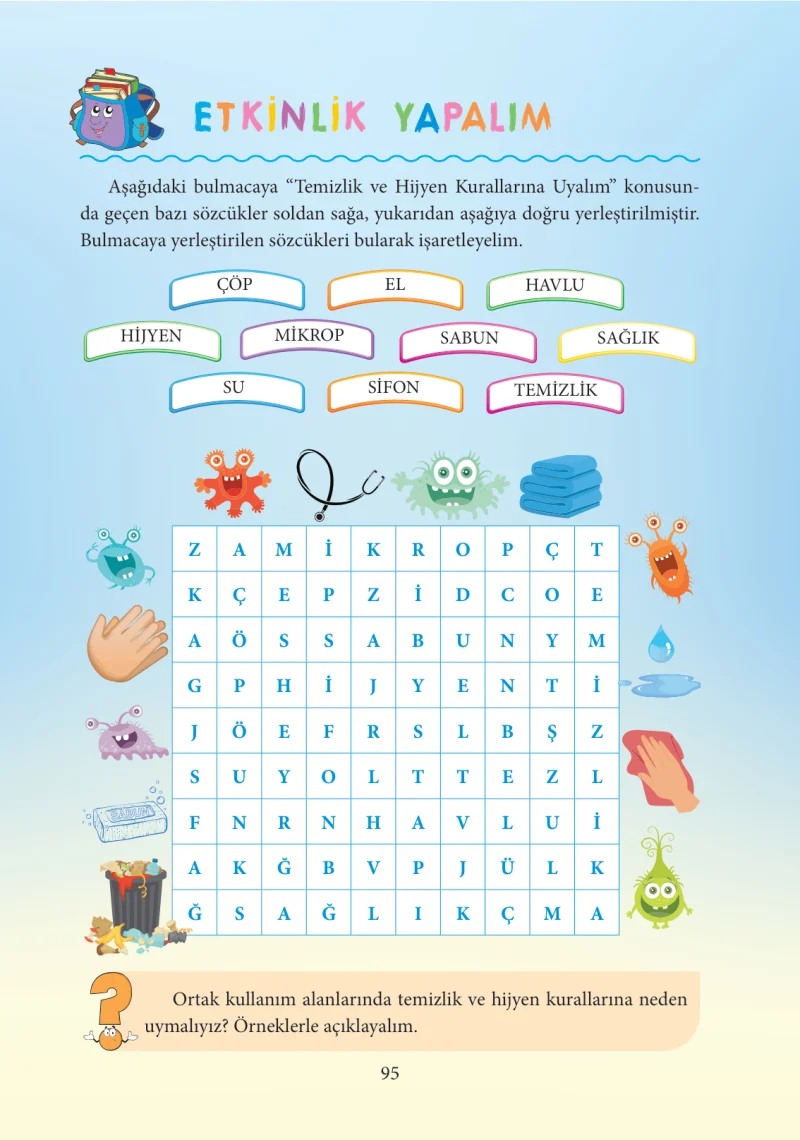 3. Sınıf Hayat Bilgisi Ders Kitabı Cevapları Tuna Yayınları Sayfa 95