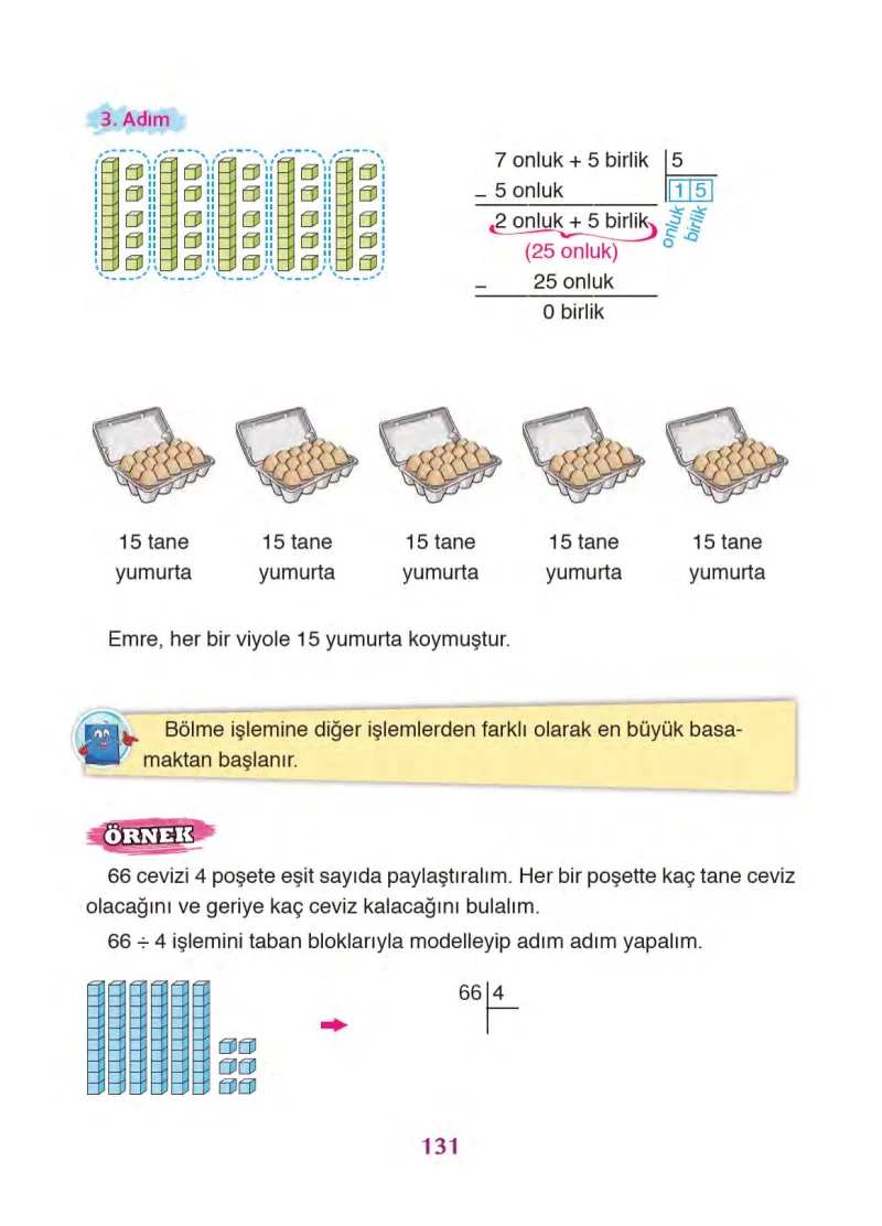 3. Sınıf Matematik Ders Kitabı Cevapları Ada Yayınları Sayfa 131