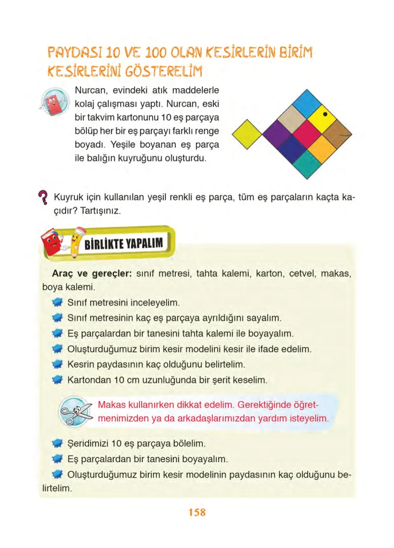 3. Sınıf Matematik Ders Kitabı Cevapları Ada Yayınları Sayfa 158