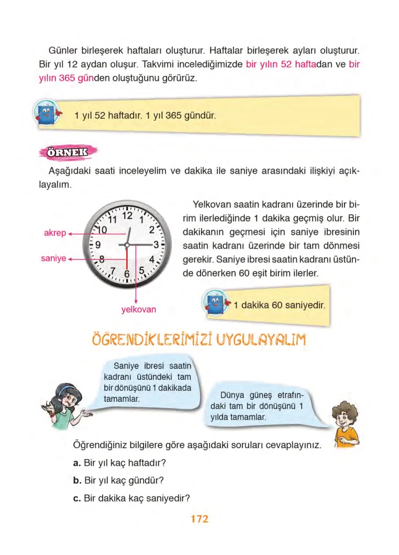 3. Sınıf Matematik Ders Kitabı Cevapları Ada Yayınları Sayfa 172