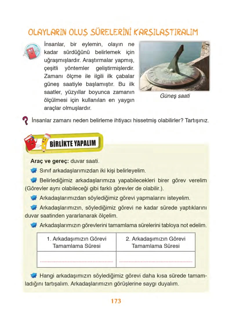 3. Sınıf Matematik Ders Kitabı Cevapları Ada Yayınları Sayfa 173