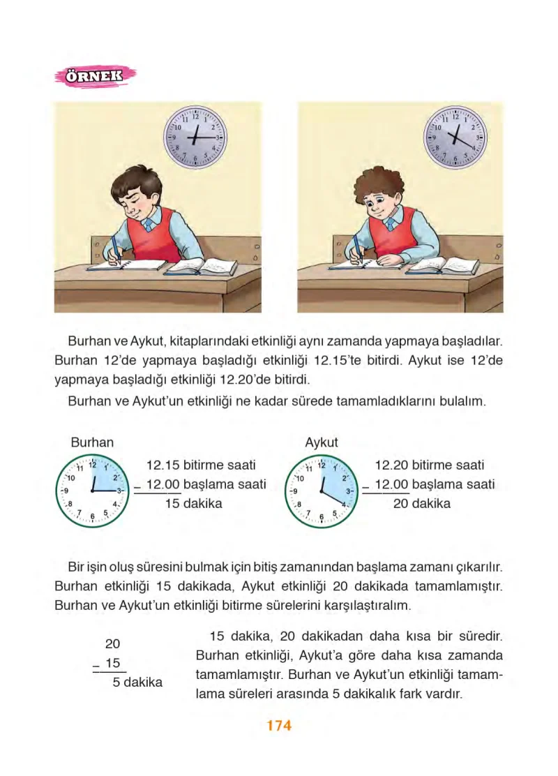 3. Sınıf Matematik Ders Kitabı Cevapları Ada Yayınları Sayfa 174