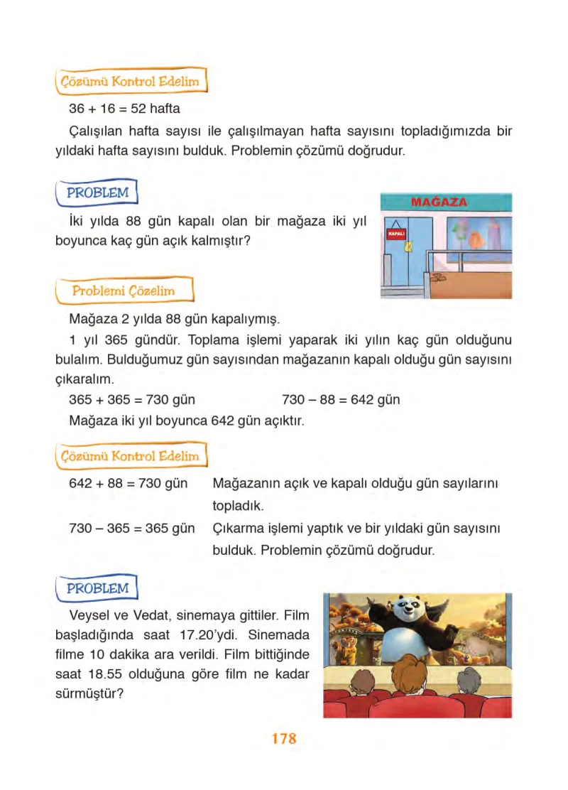 3. Sınıf Matematik Ders Kitabı Cevapları Ada Yayınları Sayfa 178