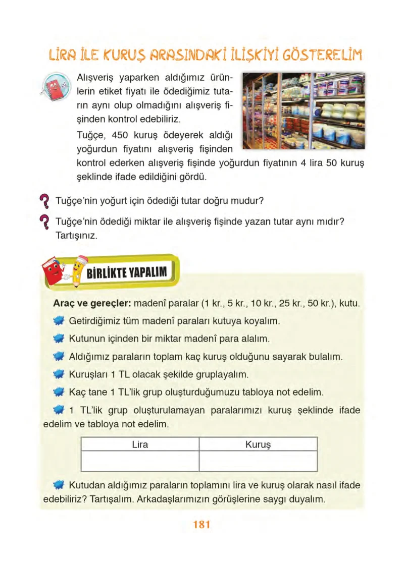 3. Sınıf Matematik Ders Kitabı Cevapları Ada Yayınları Sayfa 181