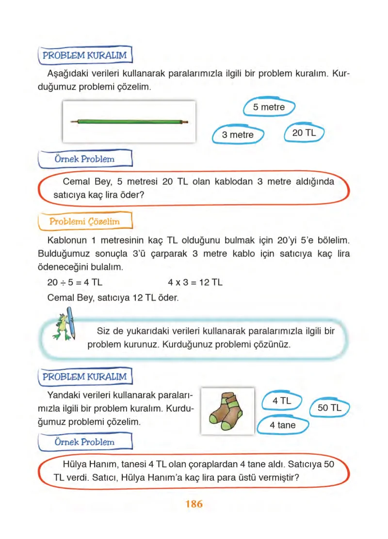 3. Sınıf Matematik Ders Kitabı Cevapları Ada Yayınları Sayfa 186