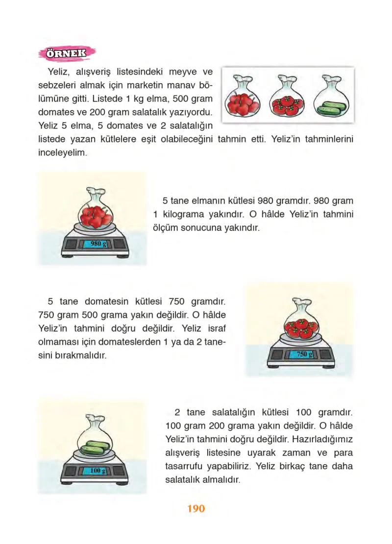 3. Sınıf Matematik Ders Kitabı Cevapları Ada Yayınları Sayfa 190