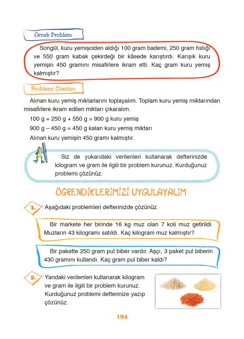 3. Sınıf Matematik Ders Kitabı Cevapları Ada Yayınları Sayfa 194
