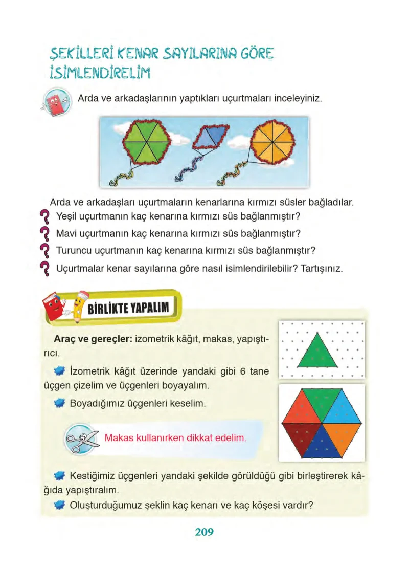 3. Sınıf Matematik Ders Kitabı Cevapları Ada Yayınları Sayfa 209