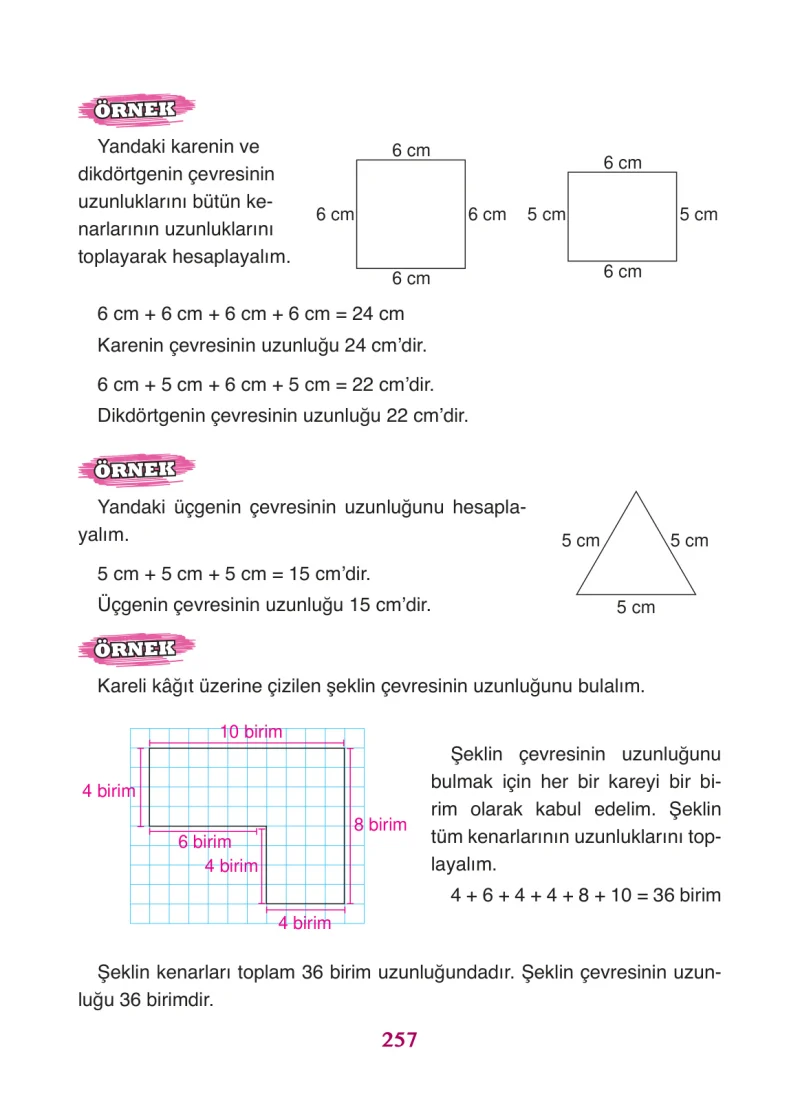 3. Sınıf Matematik Ders Kitabı Cevapları Ada Yayınları Sayfa 257