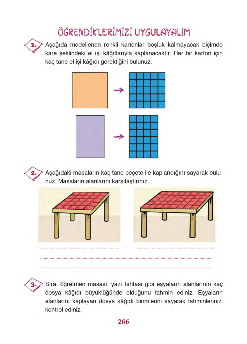3. Sınıf Matematik Ders Kitabı Cevapları Ada Yayınları Sayfa 266
