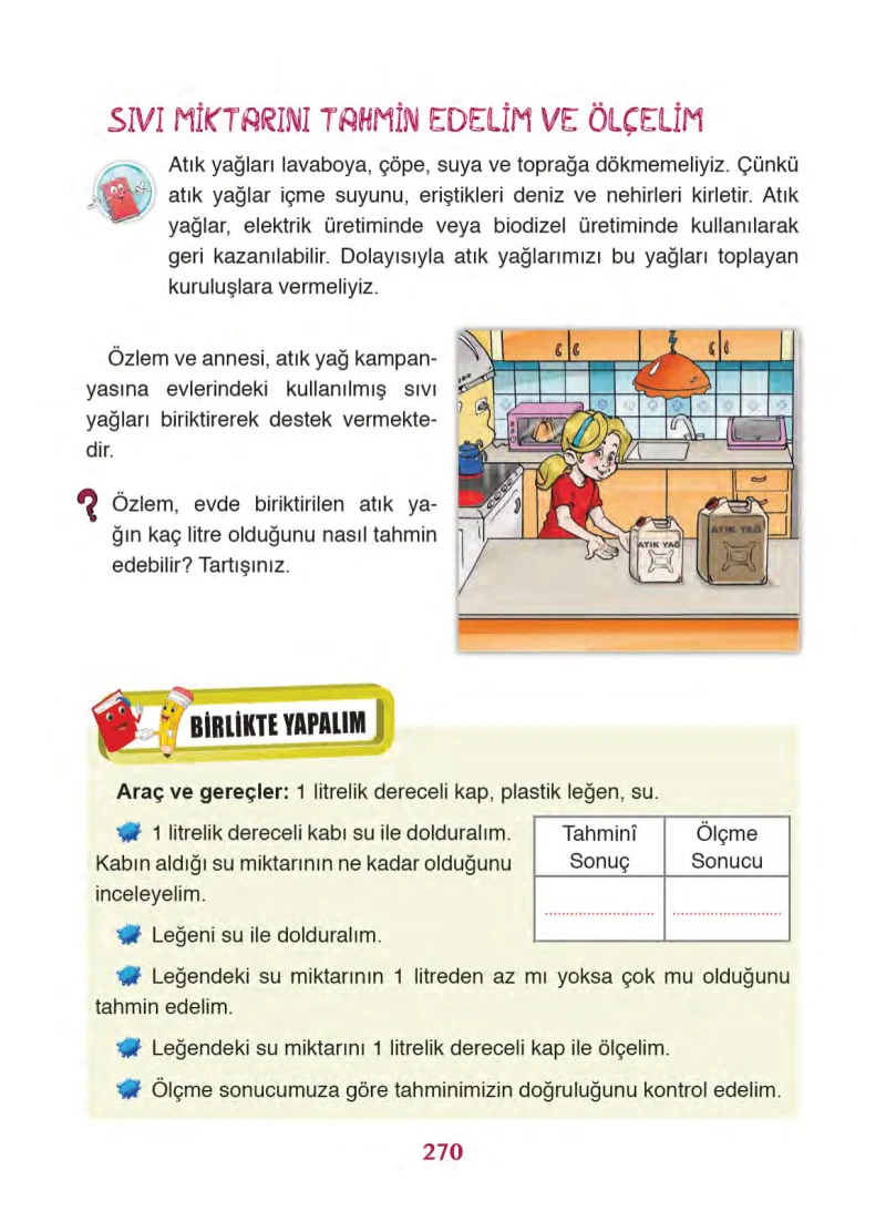 3. Sınıf Matematik Ders Kitabı Cevapları Ada Yayınları Sayfa 270