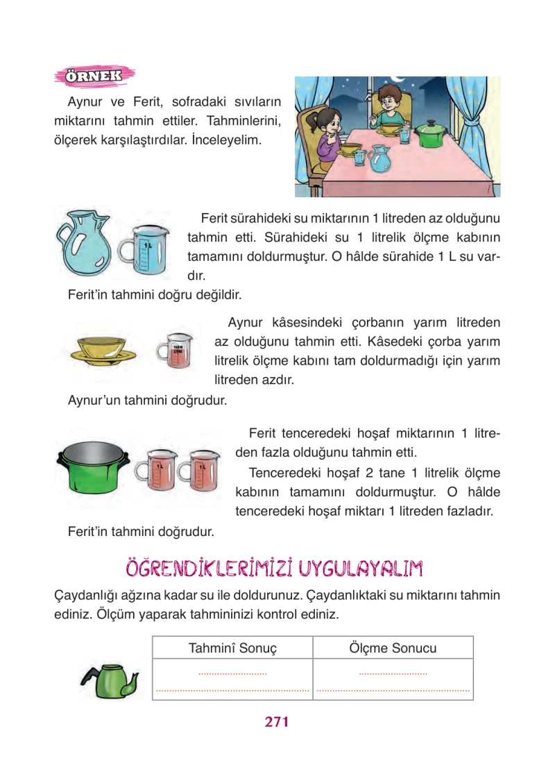 3. Sınıf Matematik Ders Kitabı Cevapları Ada Yayınları Sayfa 271