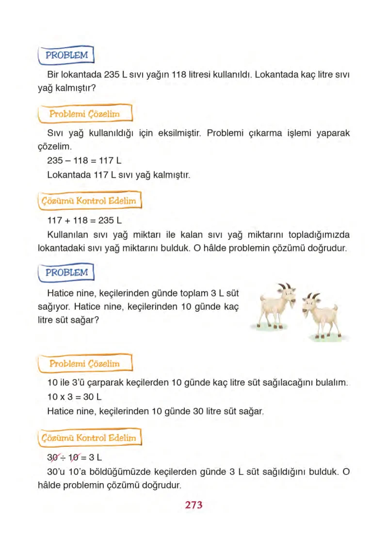 3. Sınıf Matematik Ders Kitabı Cevapları Ada Yayınları Sayfa 273