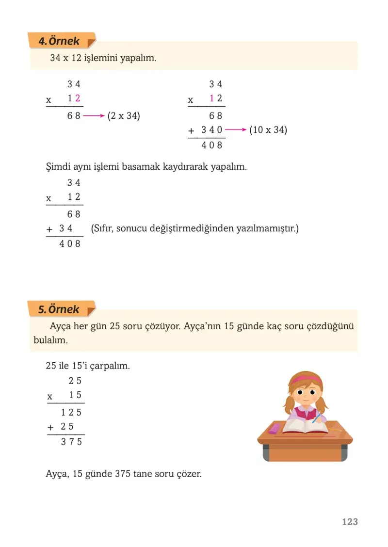 3. Sınıf Matematik Ders Kitabı Cevapları Ekoyay Yayınları Sayfa 123