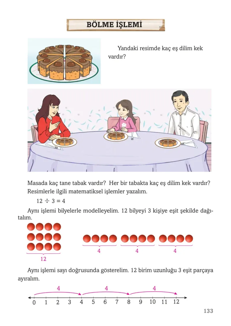 3. Sınıf Matematik Ders Kitabı Cevapları Ekoyay Yayınları Sayfa 133