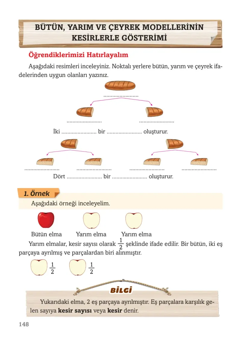3. Sınıf Matematik Ders Kitabı Cevapları Ekoyay Yayınları Sayfa 148