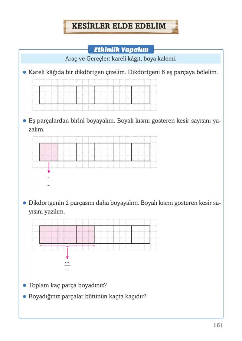 3. Sınıf Matematik Ders Kitabı Cevapları Ekoyay Yayınları Sayfa 161