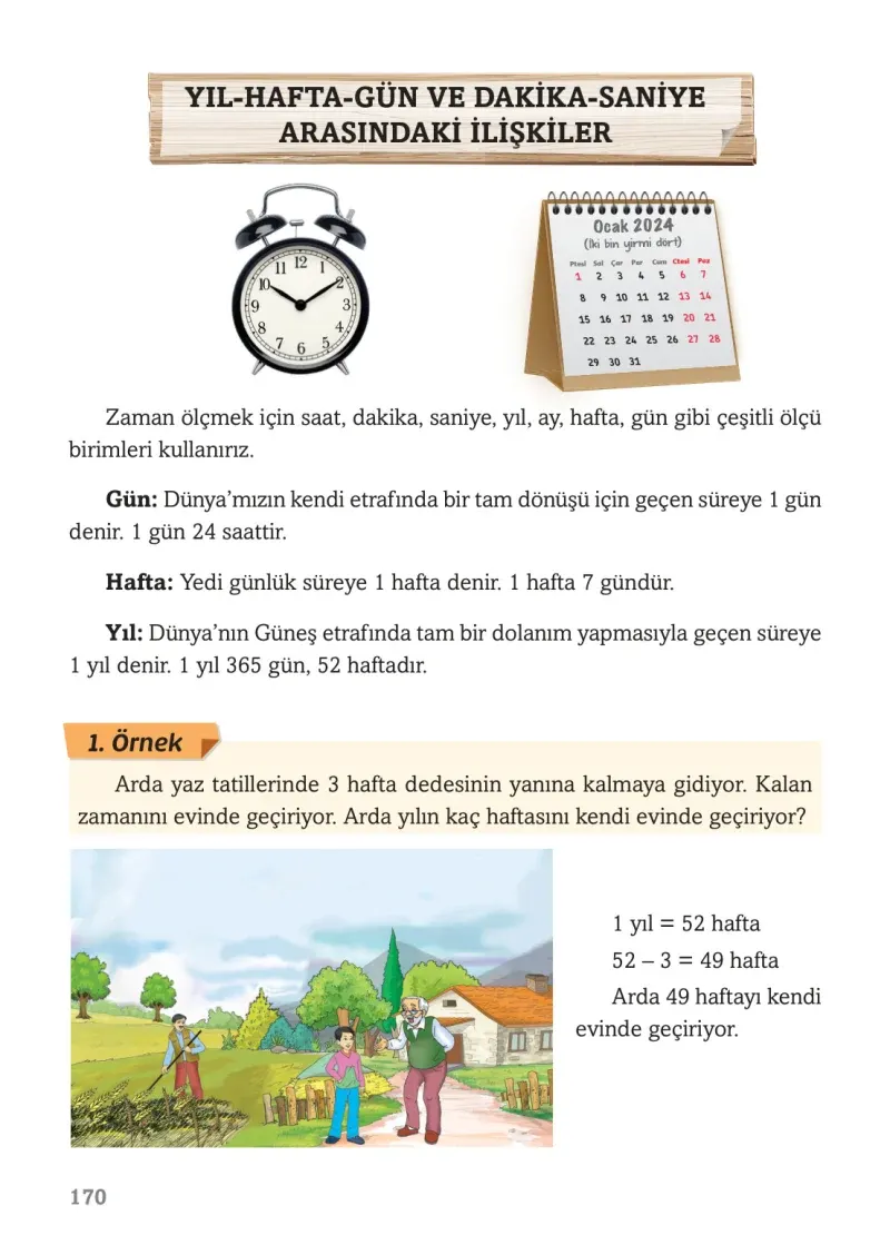 3. Sınıf Matematik Ders Kitabı Cevapları Ekoyay Yayınları Sayfa 170
