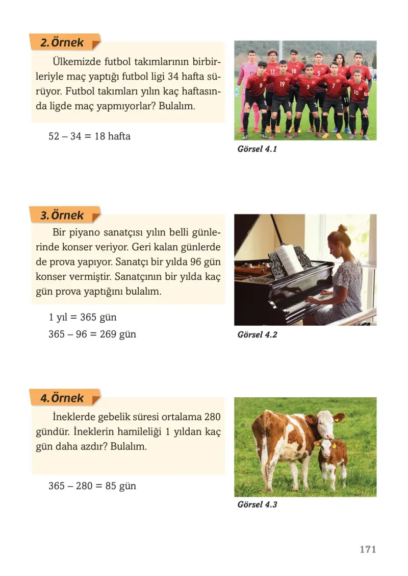 3. Sınıf Matematik Ders Kitabı Cevapları Ekoyay Yayınları Sayfa 171