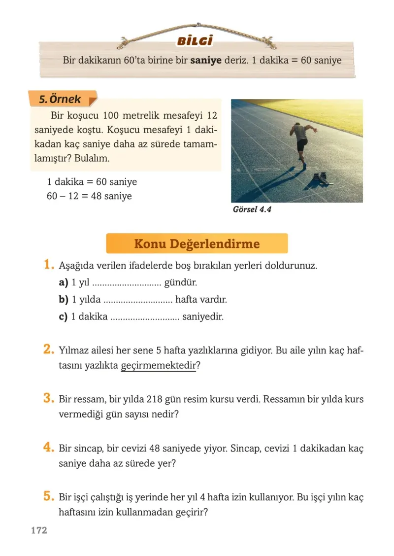 3. Sınıf Matematik Ders Kitabı Cevapları Ekoyay Yayınları Sayfa 172