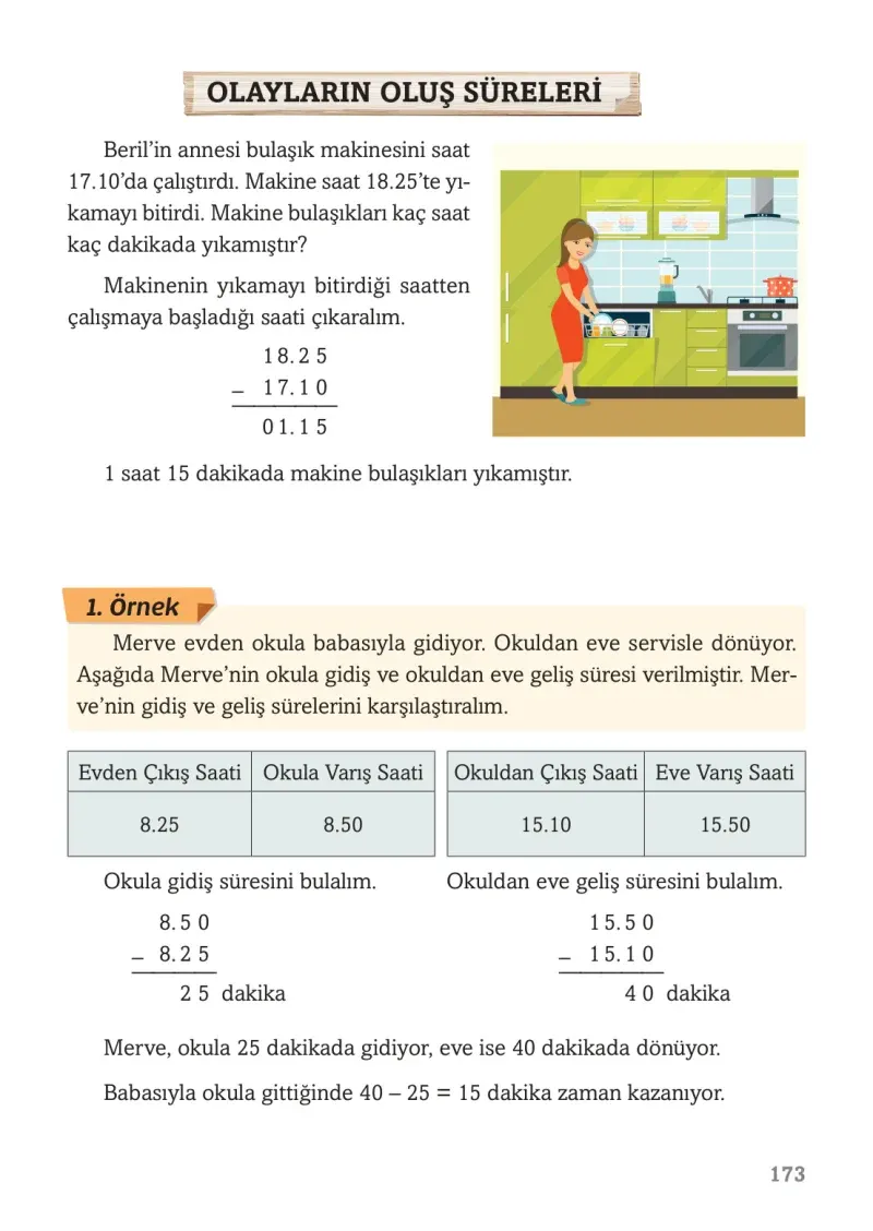3. Sınıf Matematik Ders Kitabı Cevapları Ekoyay Yayınları Sayfa 173