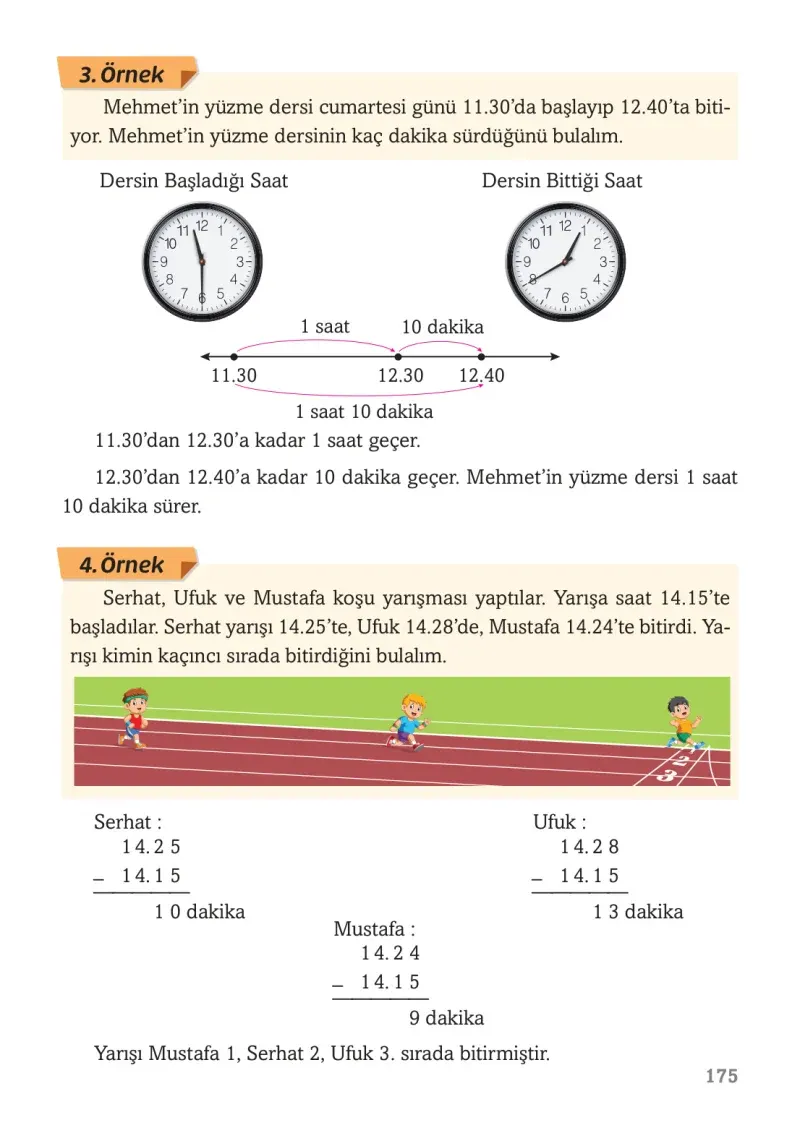 3. Sınıf Matematik Ders Kitabı Cevapları Ekoyay Yayınları Sayfa 175
