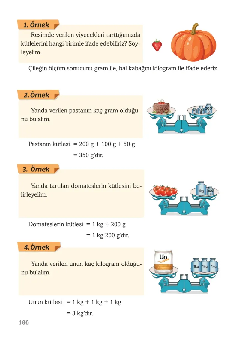 3. Sınıf Matematik Ders Kitabı Cevapları Ekoyay Yayınları Sayfa 186