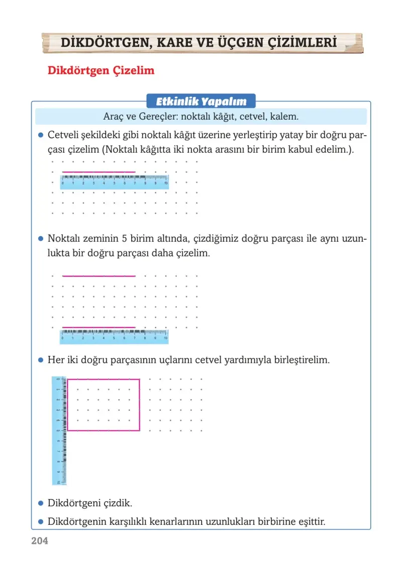3. Sınıf Matematik Ders Kitabı Cevapları Ekoyay Yayınları Sayfa 204
