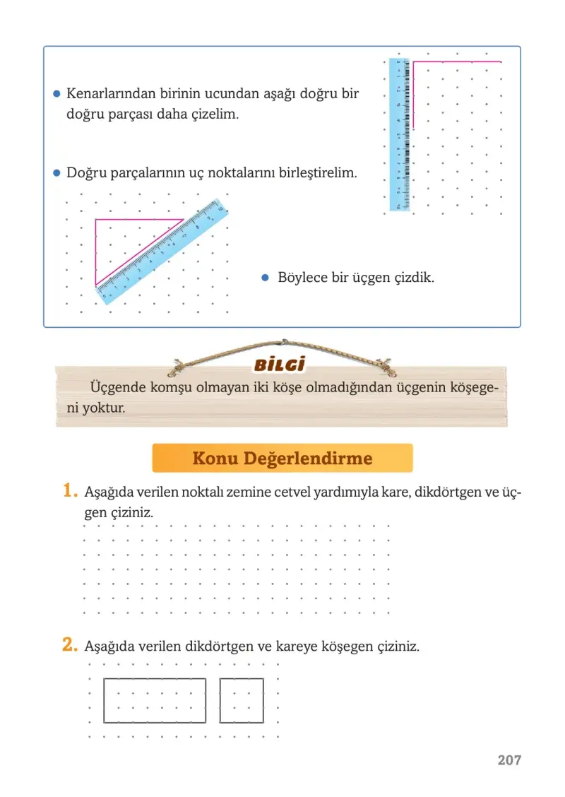 3. Sınıf Matematik Ders Kitabı Cevapları Ekoyay Yayınları Sayfa 207