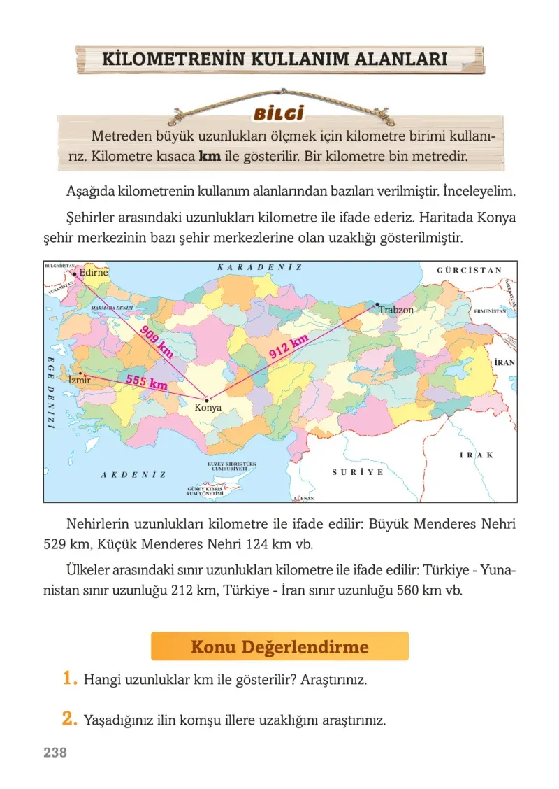 3. Sınıf Matematik Ders Kitabı Cevapları Ekoyay Yayınları Sayfa 238