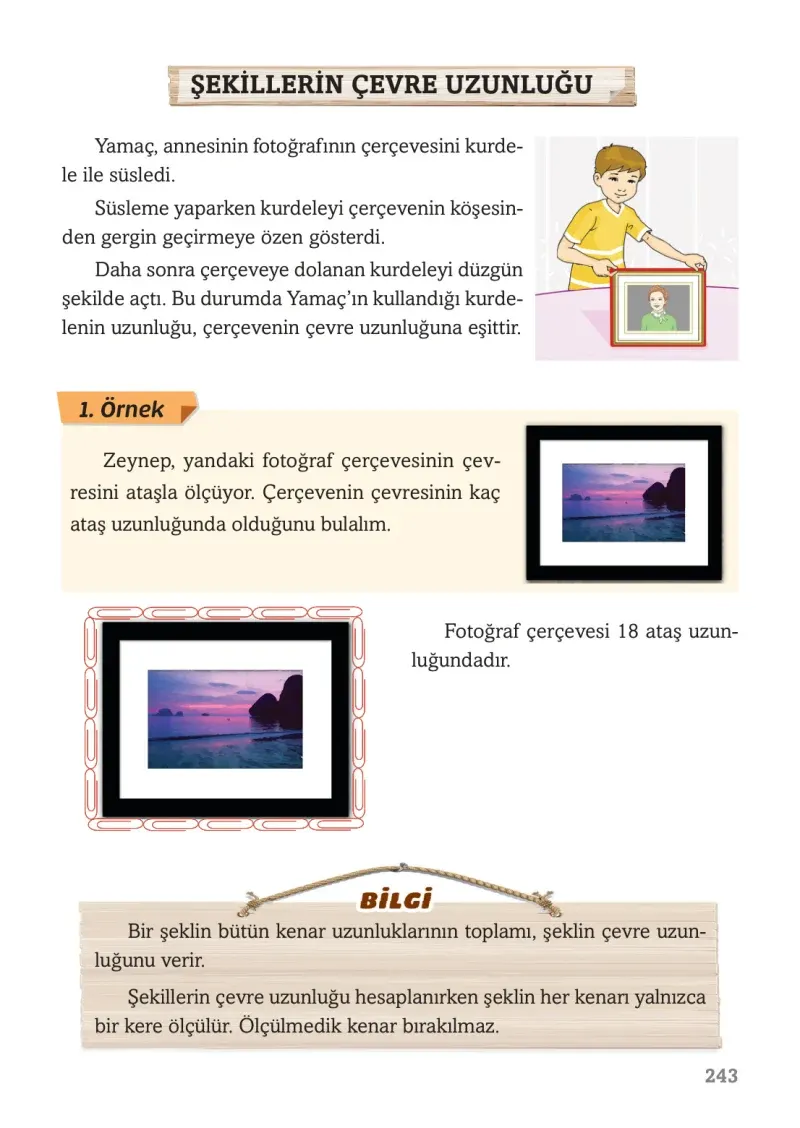 3. Sınıf Matematik Ders Kitabı Cevapları Ekoyay Yayınları Sayfa 243