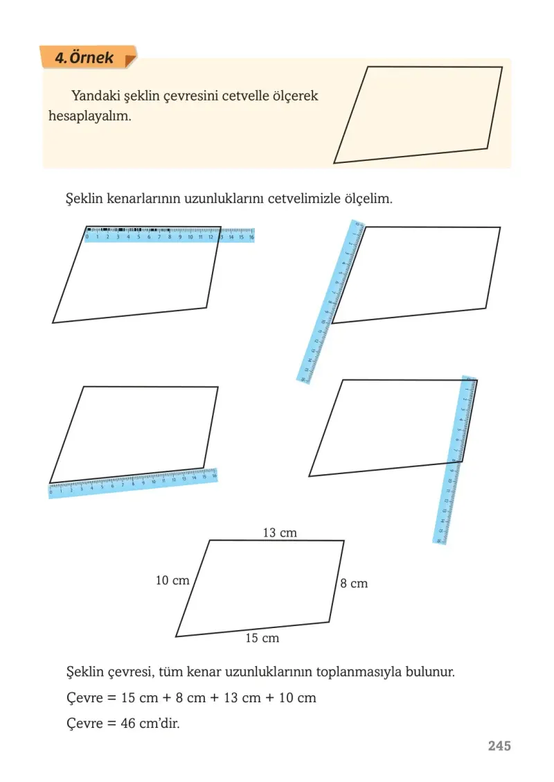3. Sınıf Matematik Ders Kitabı Cevapları Ekoyay Yayınları Sayfa 245