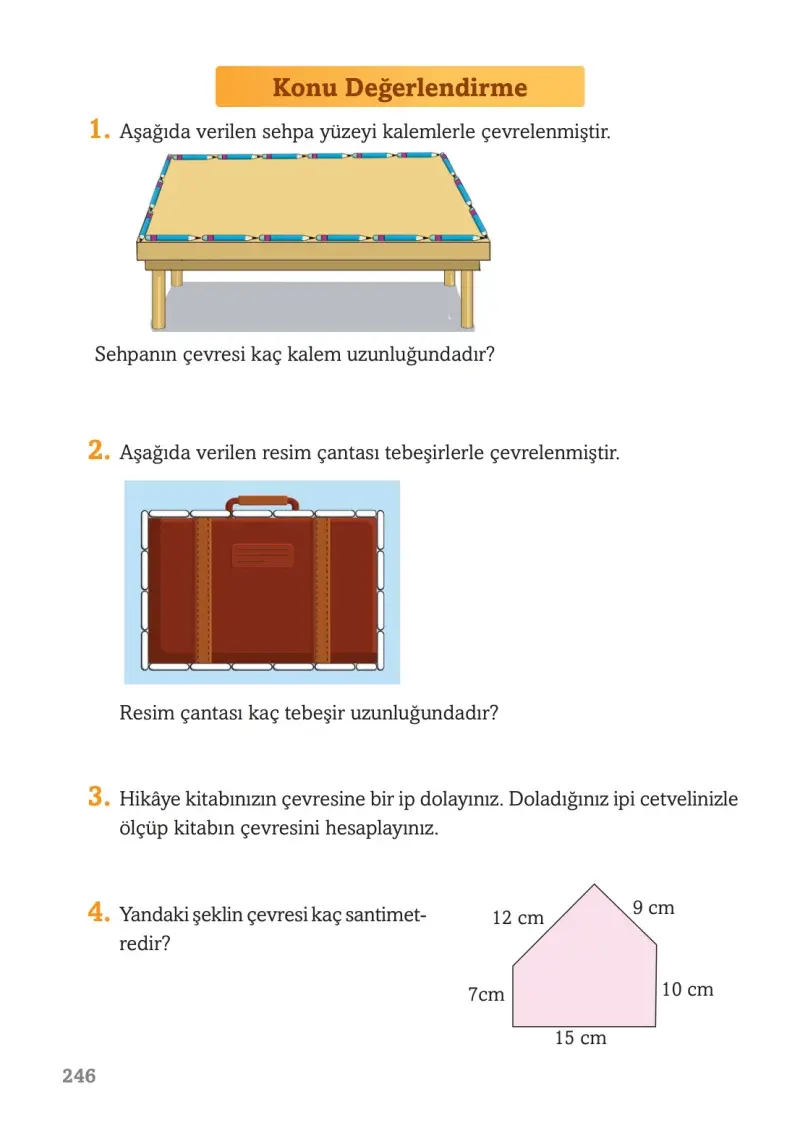 3. Sınıf Matematik Ders Kitabı Cevapları Ekoyay Yayınları Sayfa 246